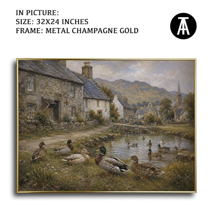 Artwork in Metal Champagne Gold Frame