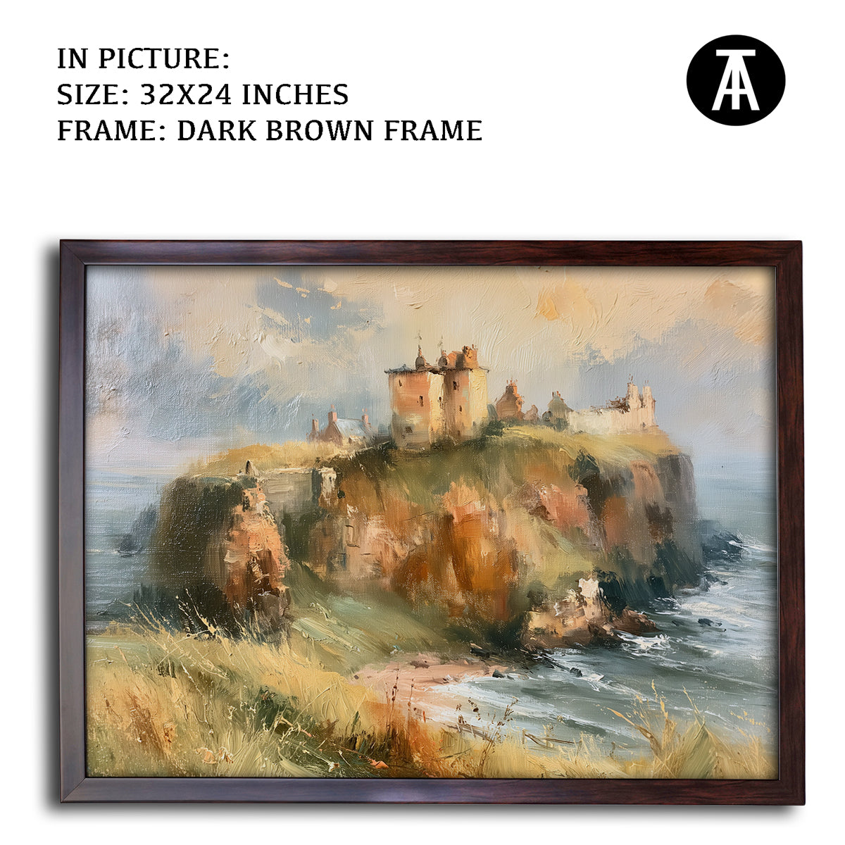 Artwork in Dark Brown Frame