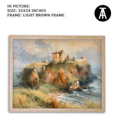 Artwork in Light Brown Frame