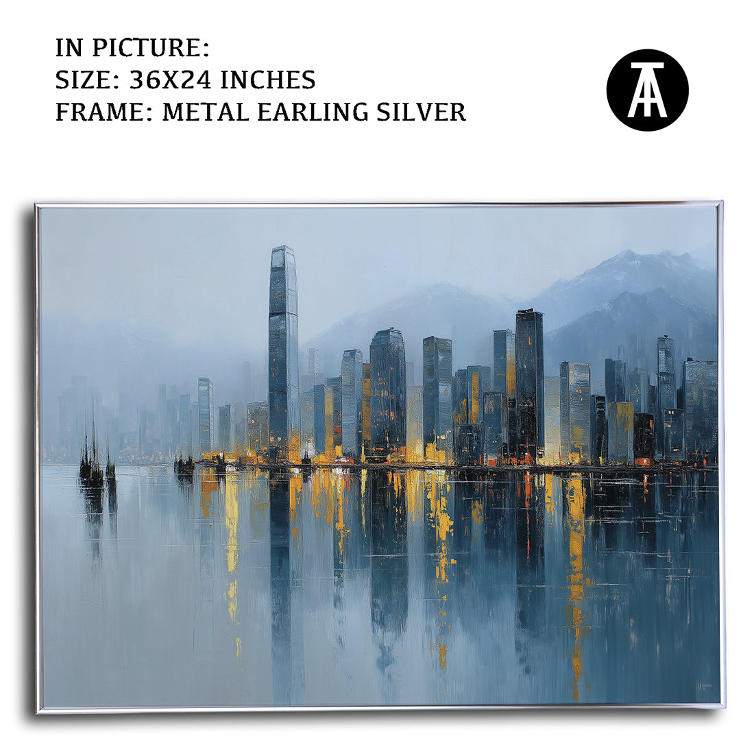 Artwork in Metal Earling Silver Frame