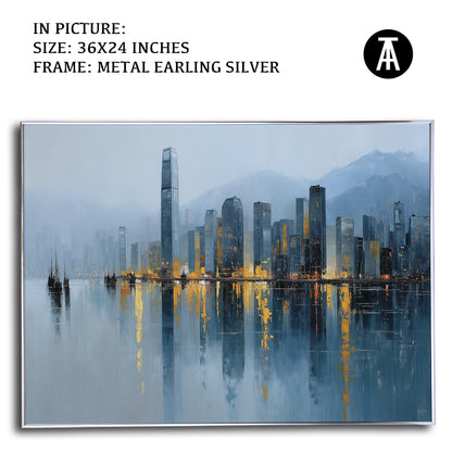 Artwork in Metal Earling Silver Frame