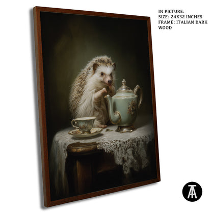 Artwork in Dark Wood Frame