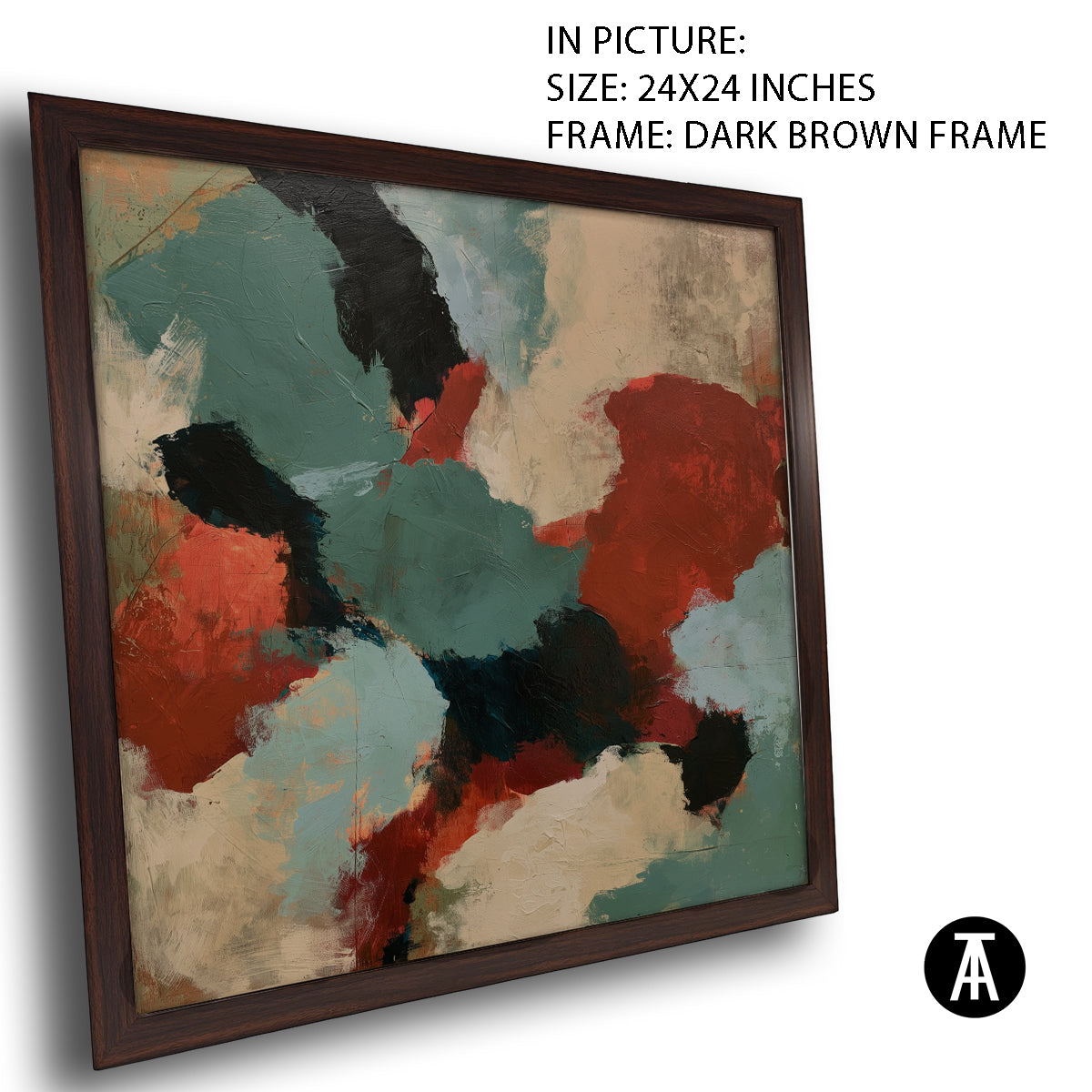 Artwork in Dark Brown Frame