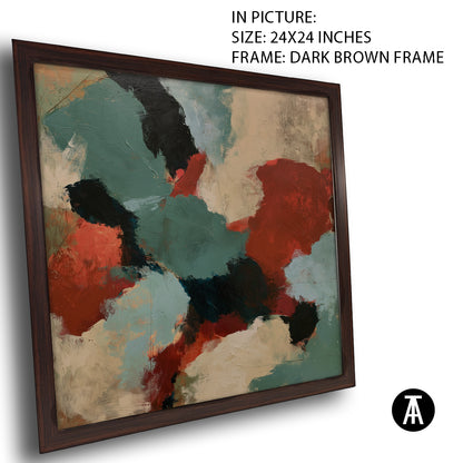 Artwork in Dark Brown Frame