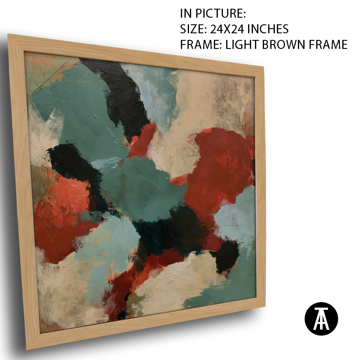 Artwork in Light Brown Frame