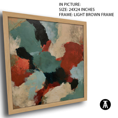 Artwork in Light Brown Frame
