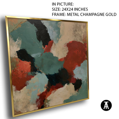Artwork in Metal Champagne Gold Frame