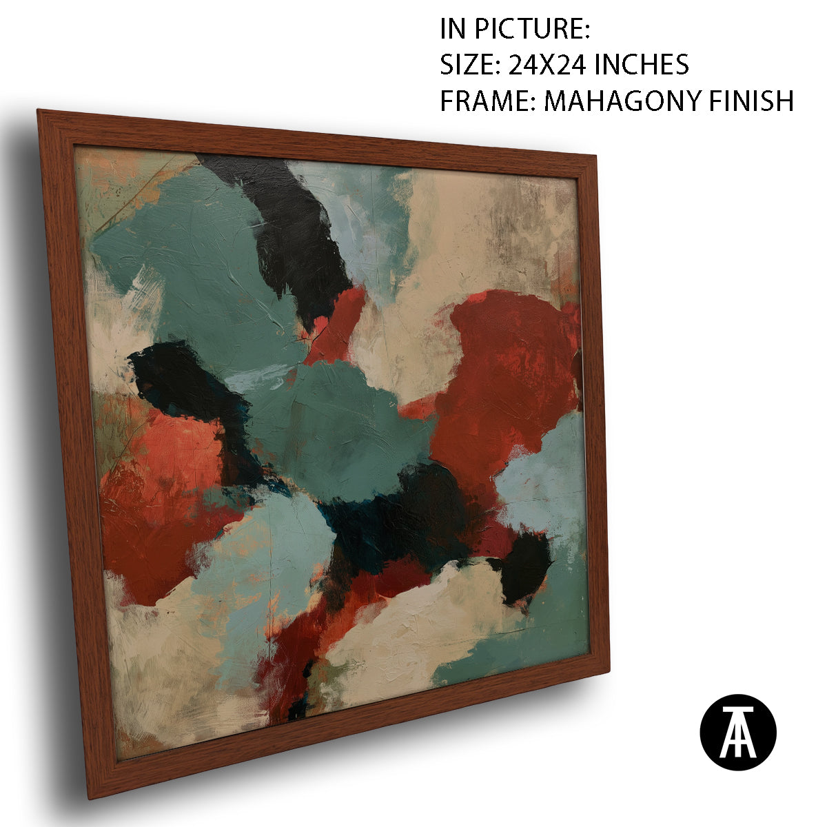 Artwork in Mahogany Finish Frame