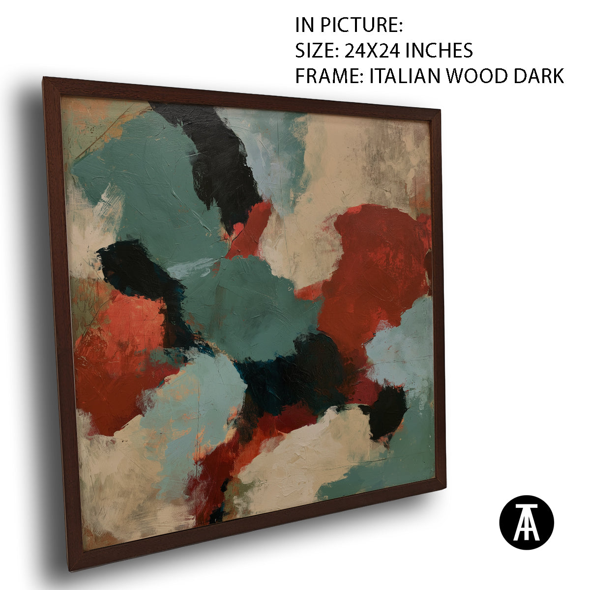 Artwork in Dark Wood Frame