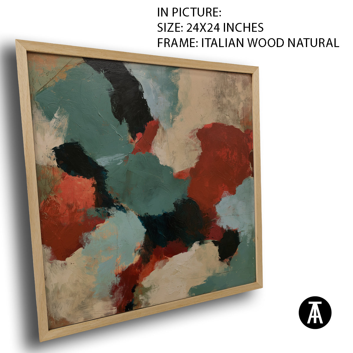 Artwork in Natural Wood Frame