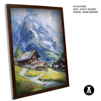 Sample Artwork in Dark Brown Frame