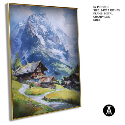 Sample Artwork in Champagne gold Metal Frame