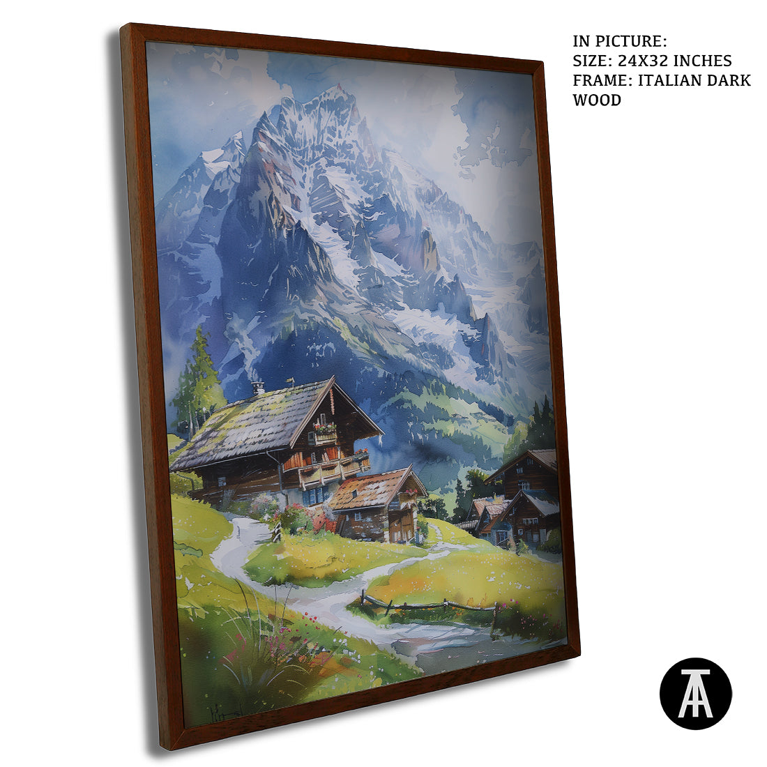Sample Artwork in Italian Wood Framing Dark