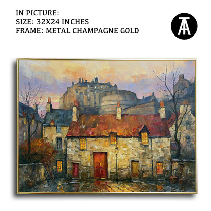 Artwork in Metal Champagne Gold Frame