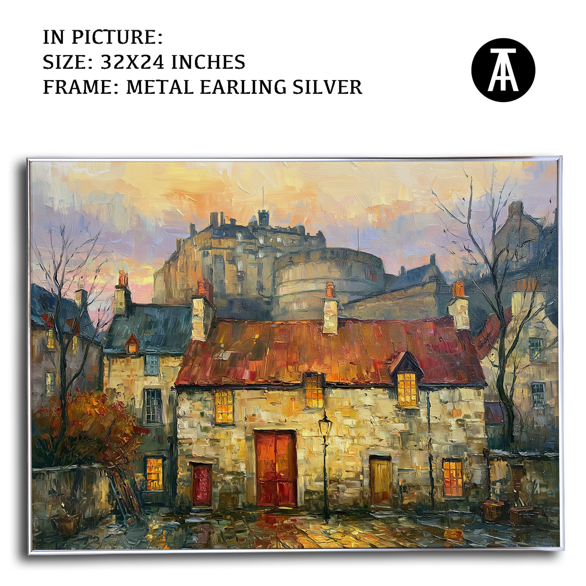 Artwork in Metal Earling Silver Frame