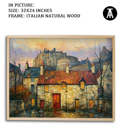 Artwork in Natural Wood Frame