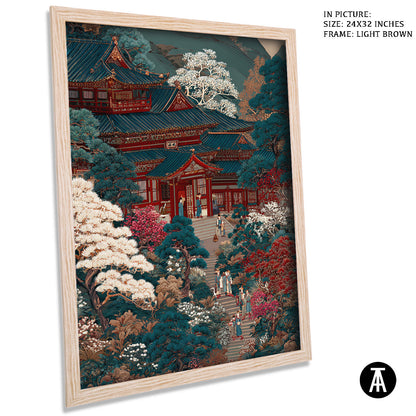 Artwork in Dark Brown Frame