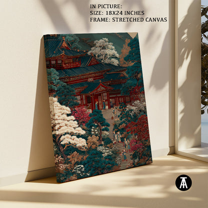 Artwork in Natural Wood Frame