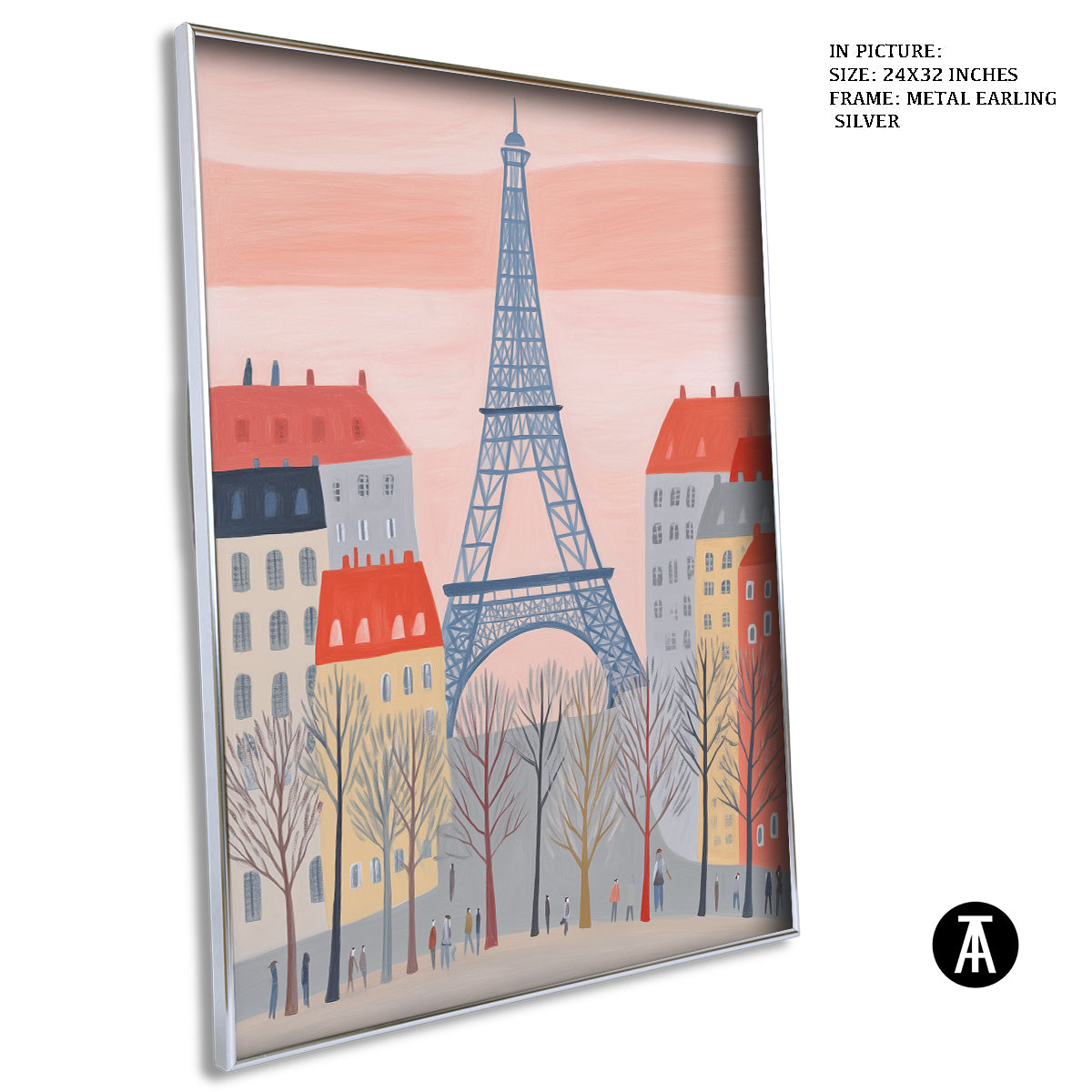 Artwork in Metal Earling Silver Frame