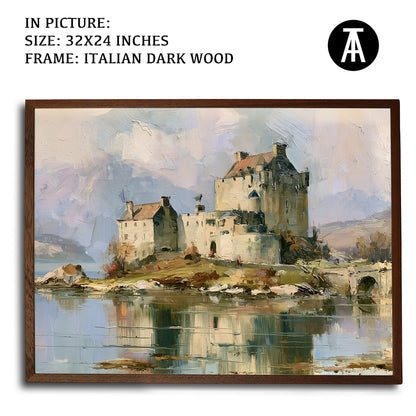 Artwork in Dark Wood Frame