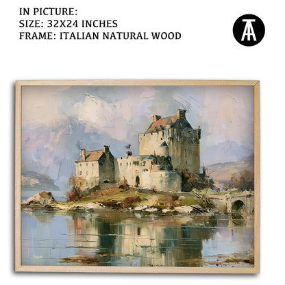 Artwork in Natural Wood Frame