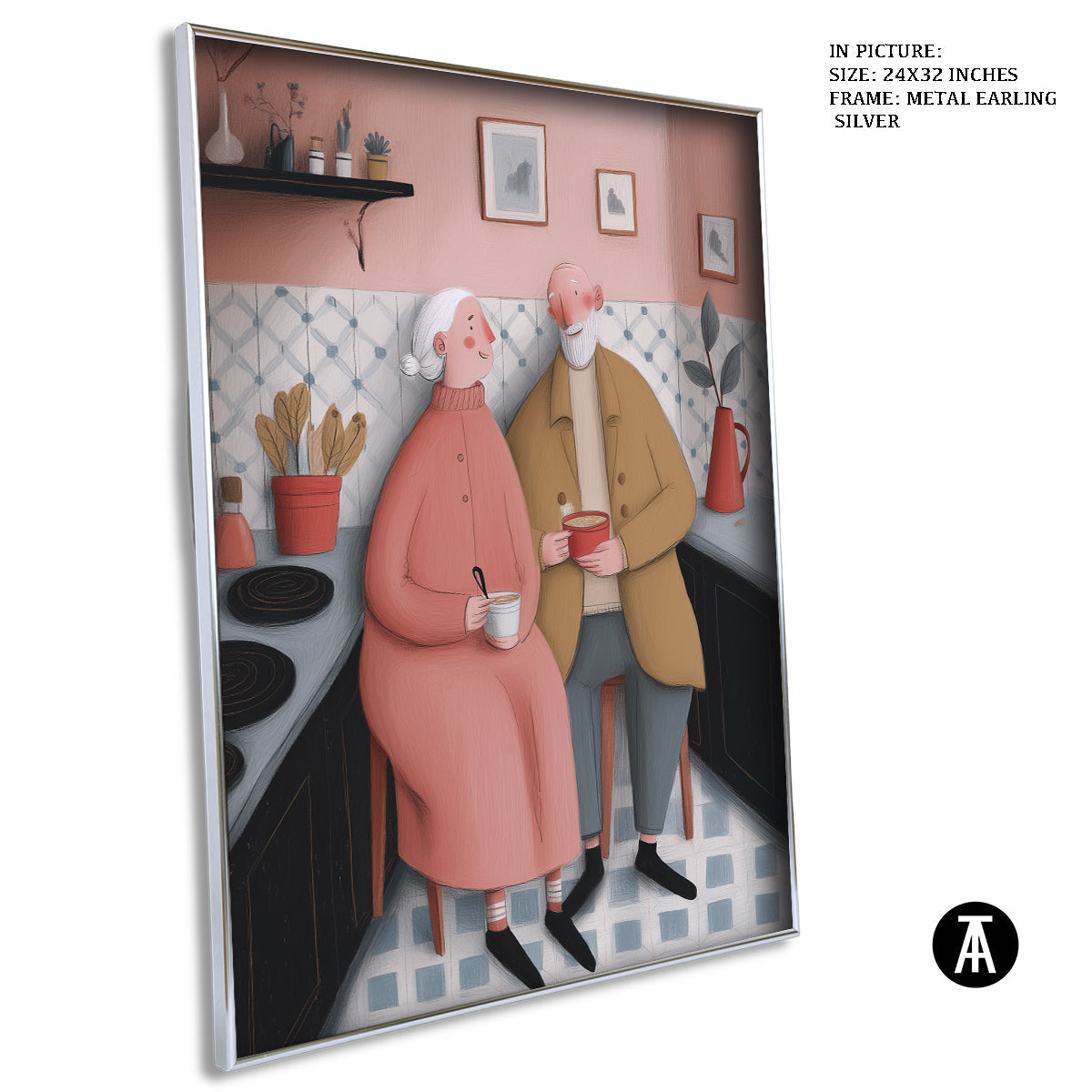 Artwork in Metal Earling Silver Frame