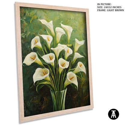 Sample Artwork in Light Brown Frame