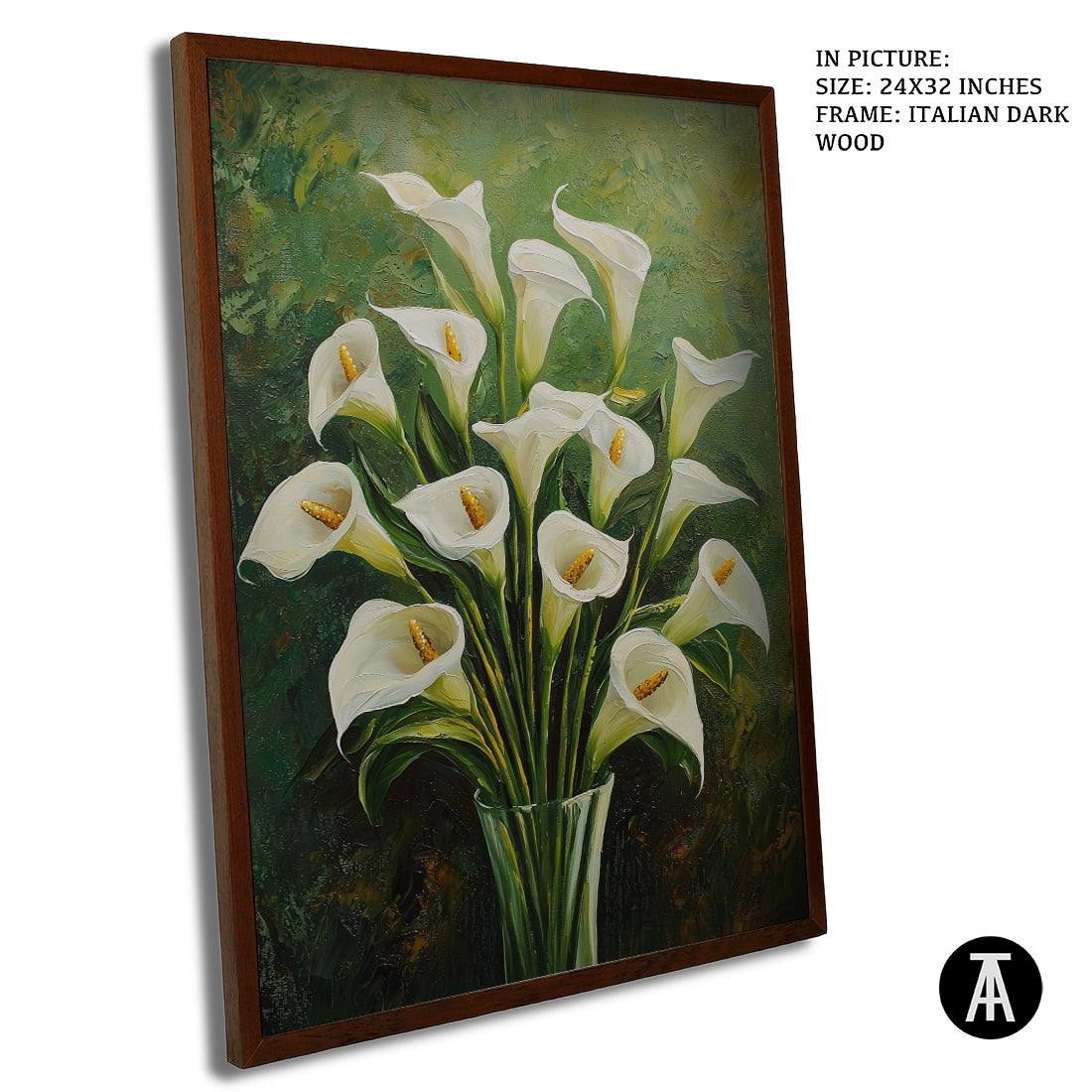 Sample Artwork in Italian Wood Framing Dark