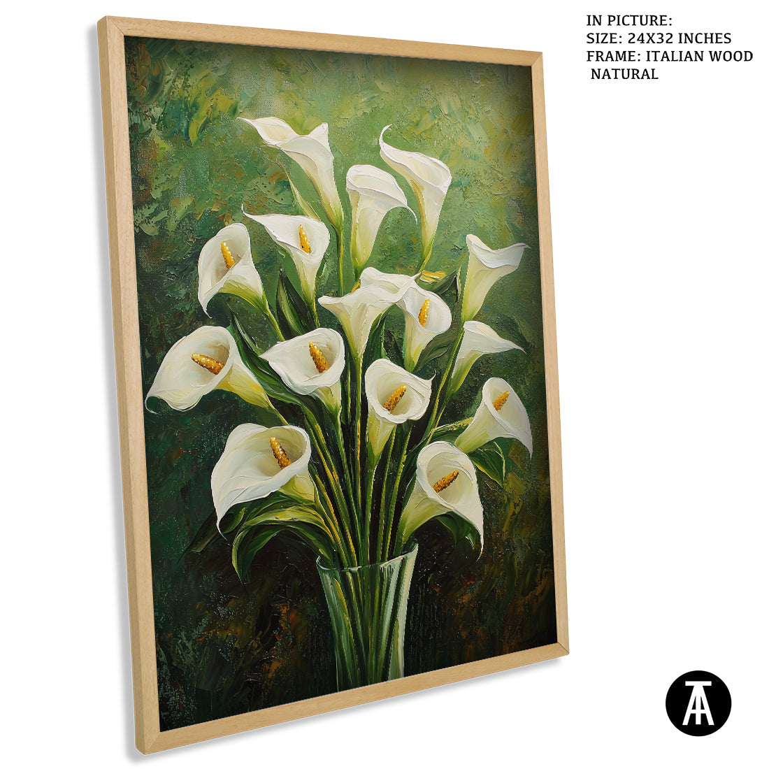 Sample Artwork in Italian Wood Framing Natural