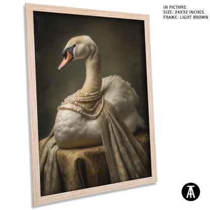 Artwork in Light Brown Frame