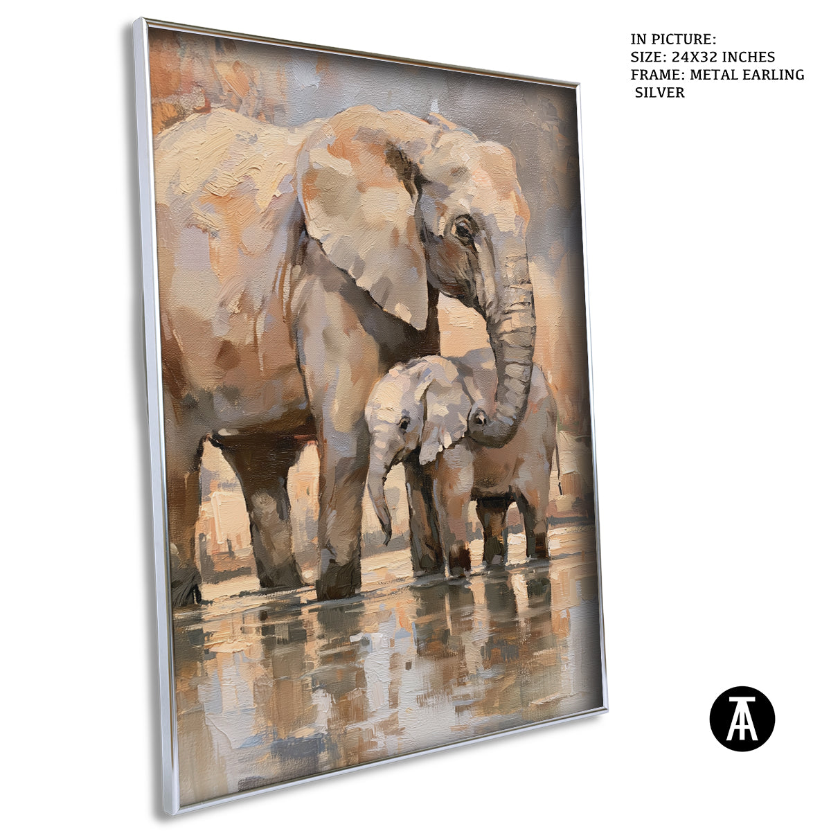 Artwork in Metal Earling Silver Frame