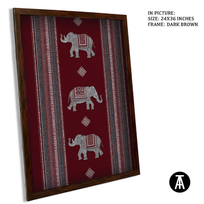 Artwork in Dark Brown Frame