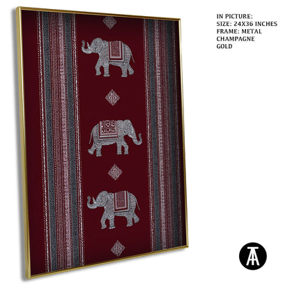 Artwork in Metal Champagne Gold Frame