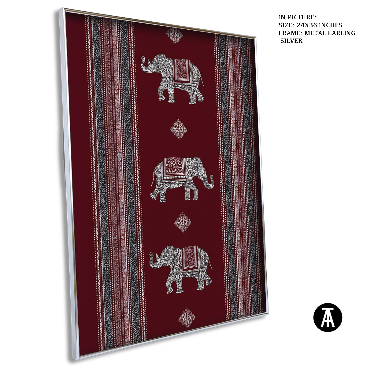 Artwork in Metal Earling Silver Frame