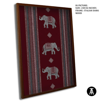 Artwork in Dark Wood Frame