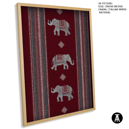 Artwork in Natural Wood Frame