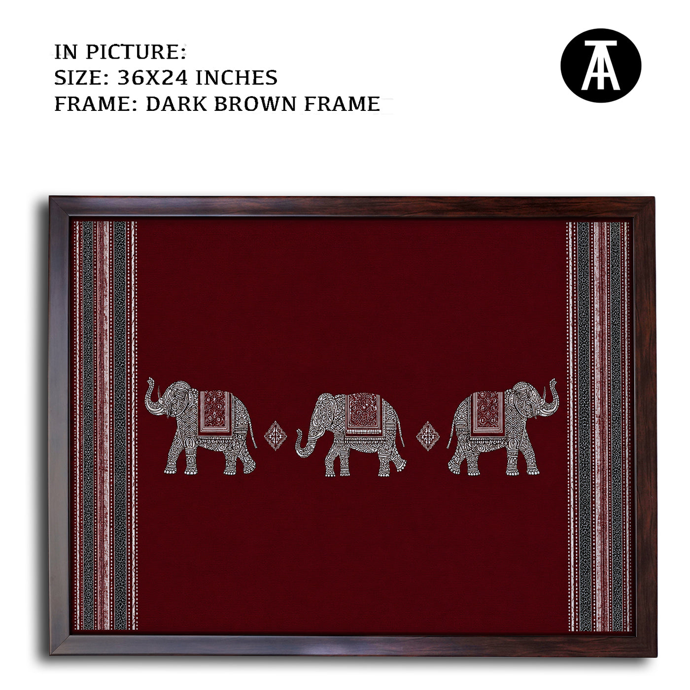 Artwork in Dark Brown Frame