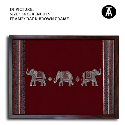Artwork in Dark Brown Frame