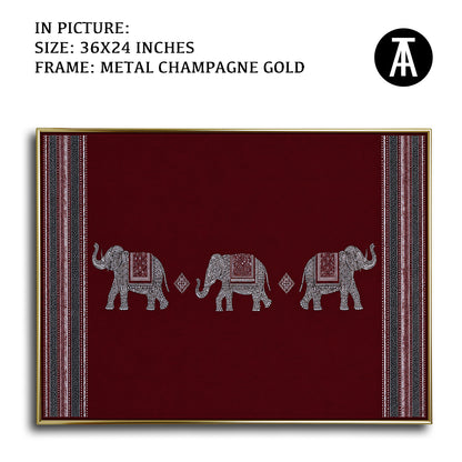 Artwork in Metal Champagne Gold Frame