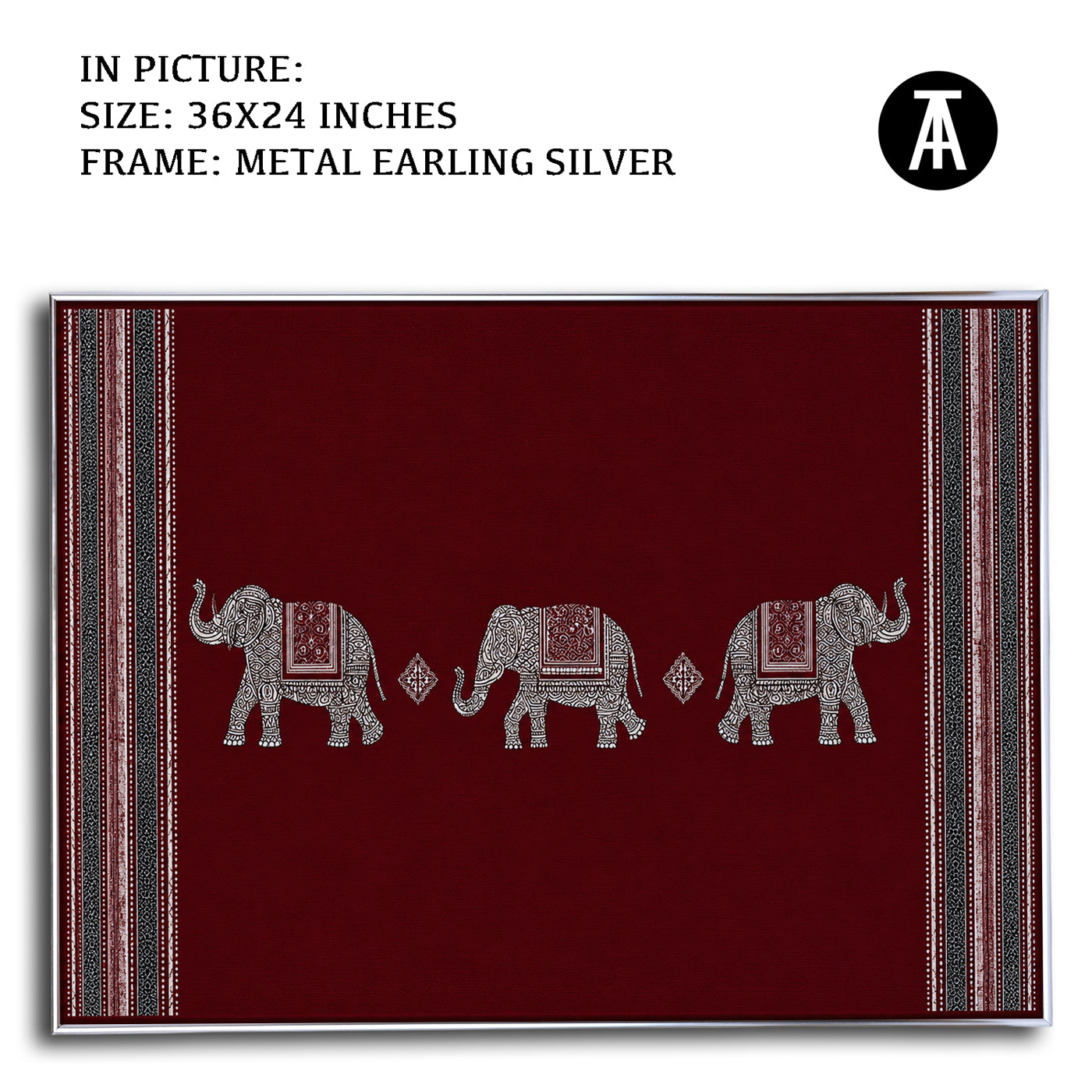 Artwork in Metal Earling Silver Frame
