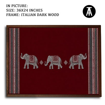 Artwork in Dark Wood Frame