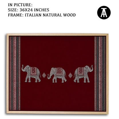 Artwork in Natural Wood Frame