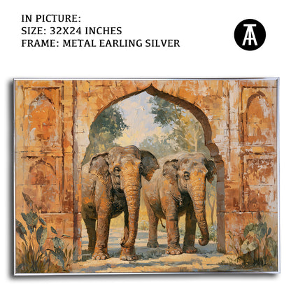 Artwork in Metal Earling Silver Frame