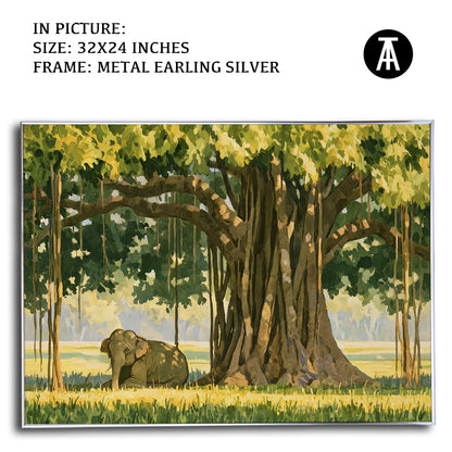 Artwork in Metal Earling Silver Frame