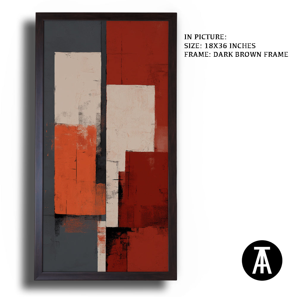 Artwork in Dark Brown Frame