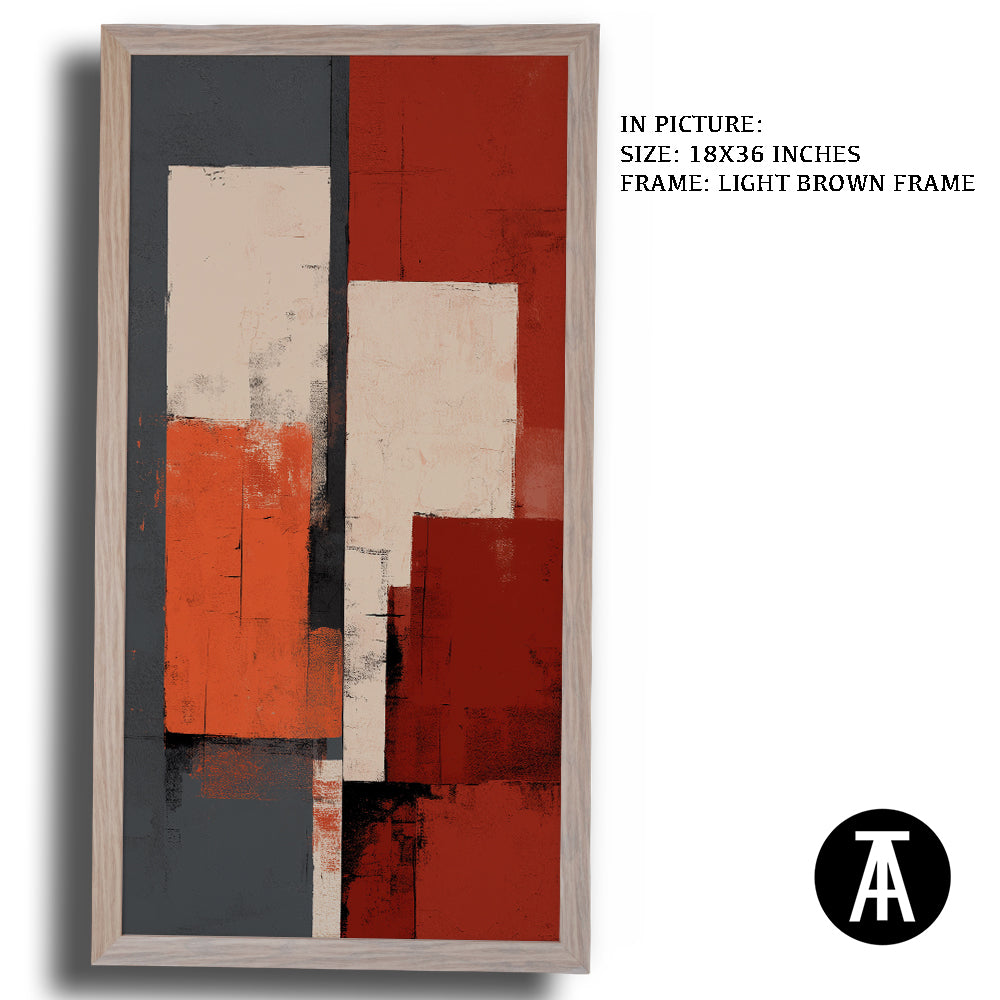 Artwork in Light Brown Frame