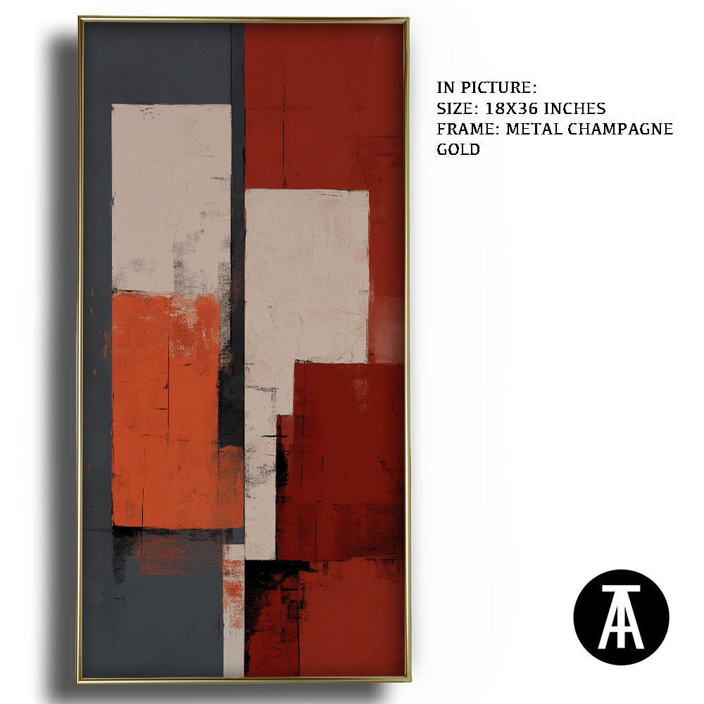 Artwork in Metal Champagne Gold Frame