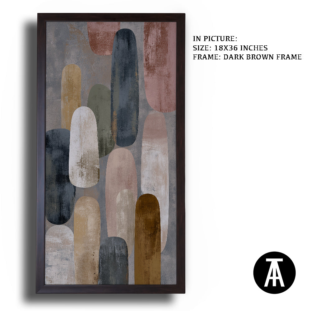 Artwork in Dark Brown Frame