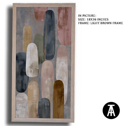 Artwork in Light Brown Frame