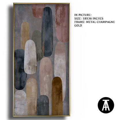 Artwork in Metal Champagne Gold Frame